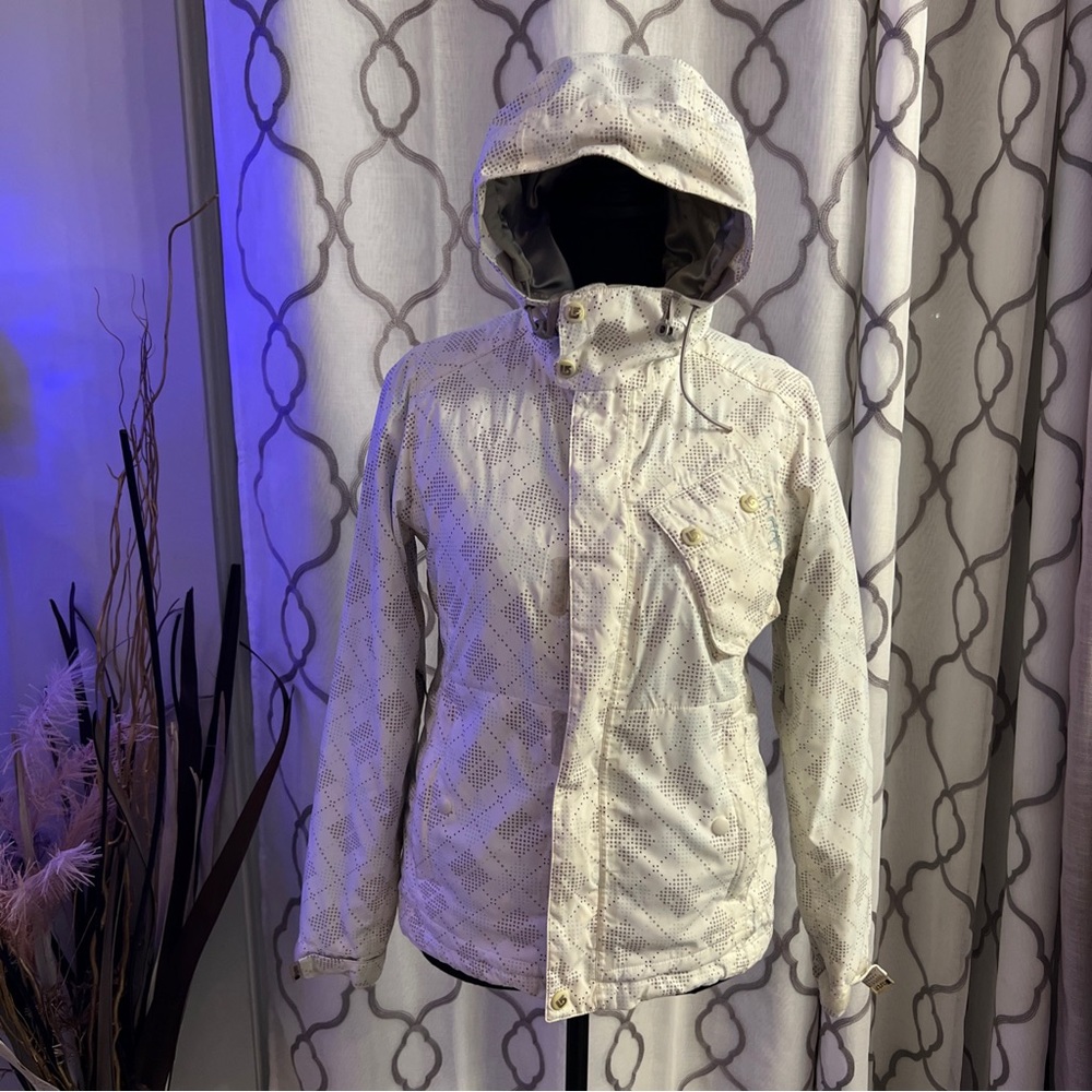 BURTON dry ride snowboarding ski coat hooded zip & snap Dream Jacket XS winter
